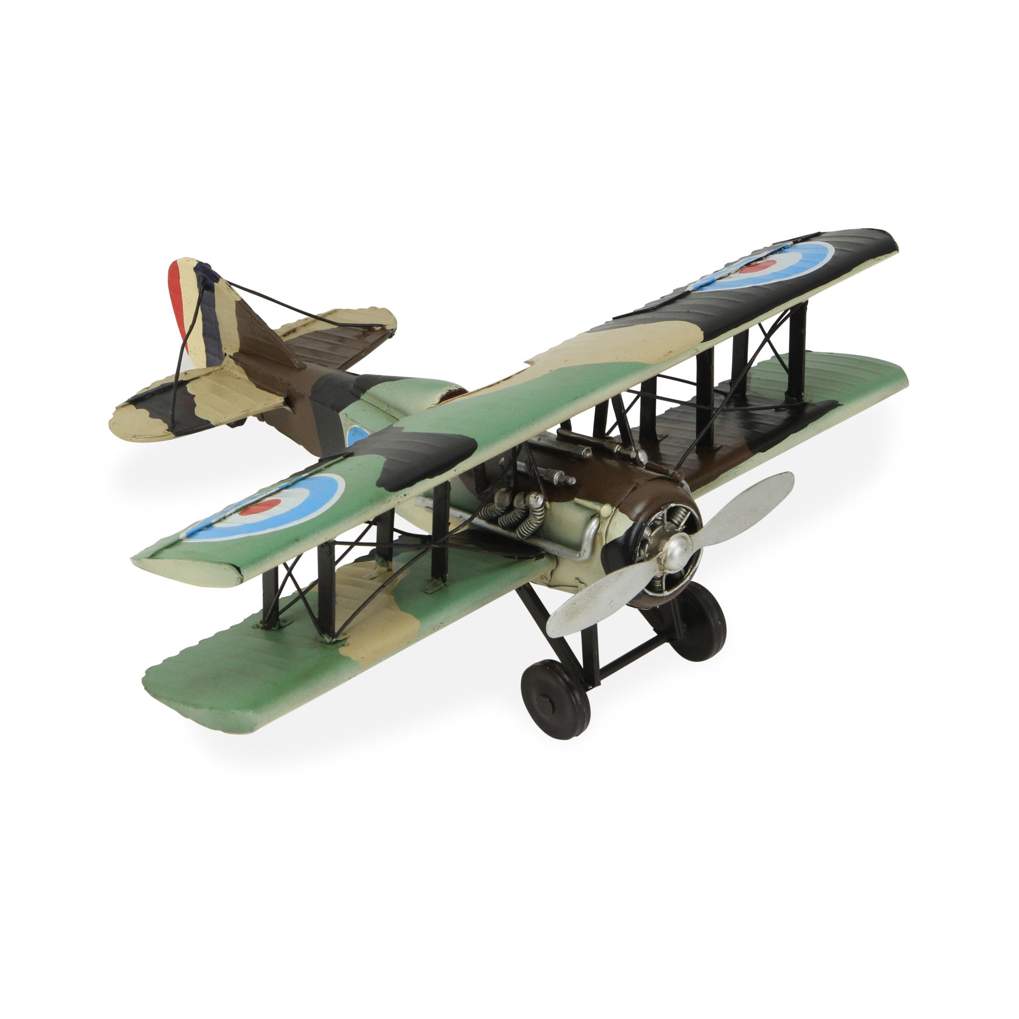 5" Green Metal Hand Painted Model Airplane