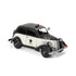 7" Black and White Metal Hand Painted Model Car