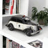 7" Black and White Metal Hand Painted Model Car