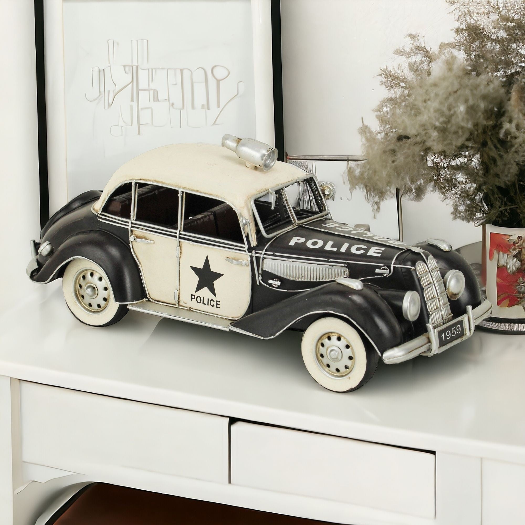 5" Cream Metal Hand Painted Model Car