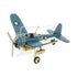 6" Yellow and Green Metal Hand Painted Model Airplane