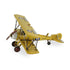 6" Yellow and Black Metal Hand Painted Model Airplane