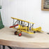 6" Yellow and Black Metal Hand Painted Model Airplane