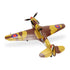 6" Yellow and Brown Metal Hand Painted Model Airplane