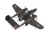 4" Black and Red Metal Hand Painted Model Airplane