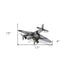 4" Black and Gray Metal Hand Painted Model Airplane