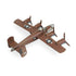 3" Brown and Silver Metal Hand Painted Model Airplane