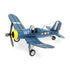 5" Blue and Yellow Metal Hand Painted Model Airplane