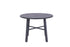 42" Black Rounded Metal Outdoor Dining Table With Umbrella Hole