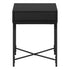 23" Black End Table With Drawer