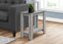 22" Grey End Table With Shelf