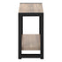 22" Black And Dark Taupe End Table With Shelf