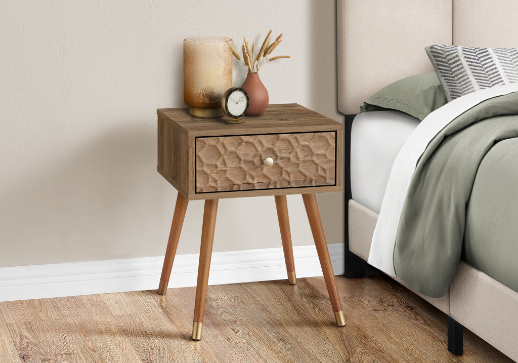 20" Walnut End Table With Drawer