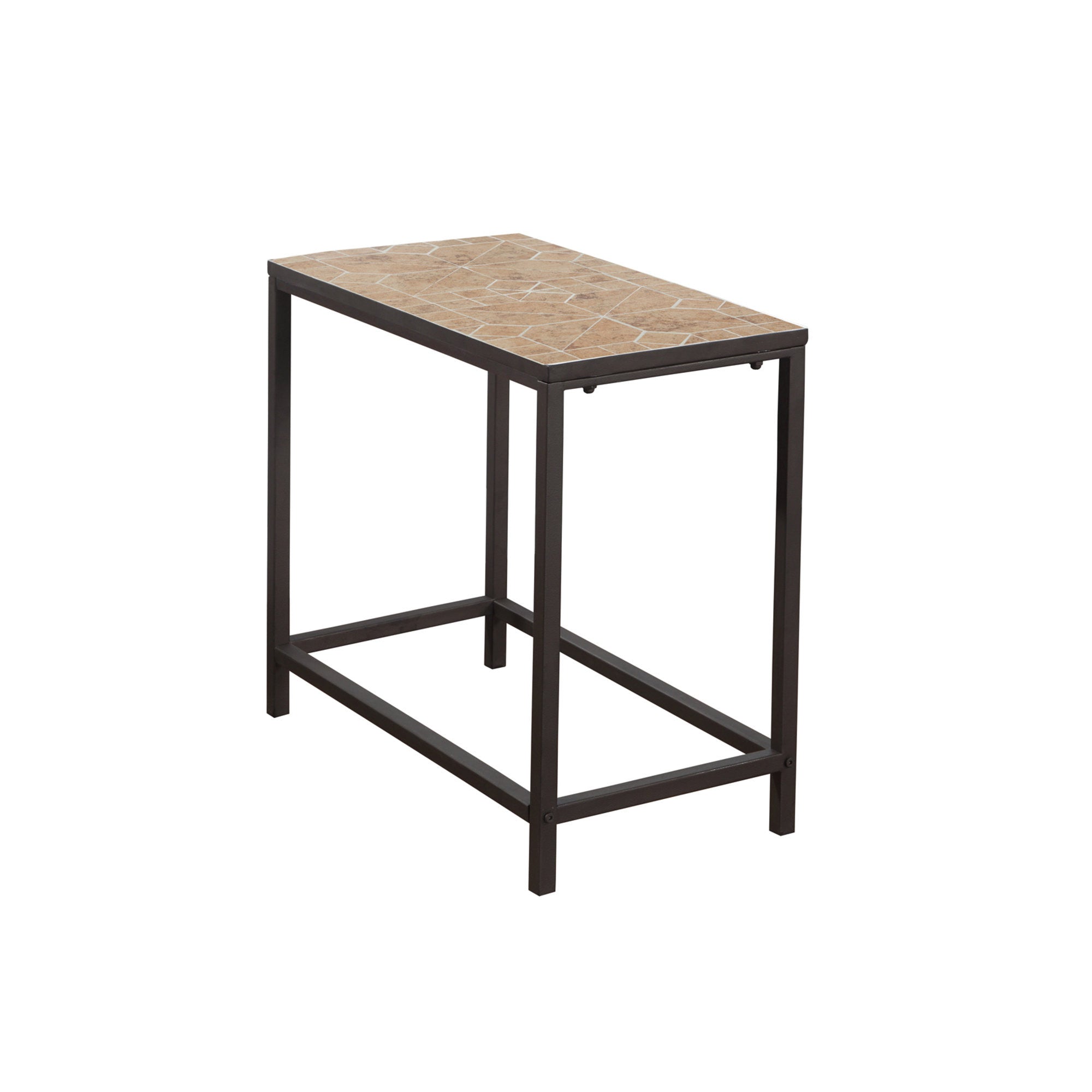 22" Brown Tile End Table