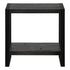 24" Black End Table With Shelf