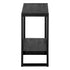 24" Black End Table With Shelf