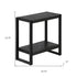 24" Black End Table With Shelf