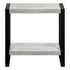 24" Black And Grey End Table With Shelf