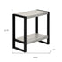 24" Black And Grey End Table With Shelf