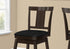 28" Espresso Solid Wood Bar Height Bar Chair