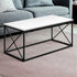 41" White Rectangular Coffee Table