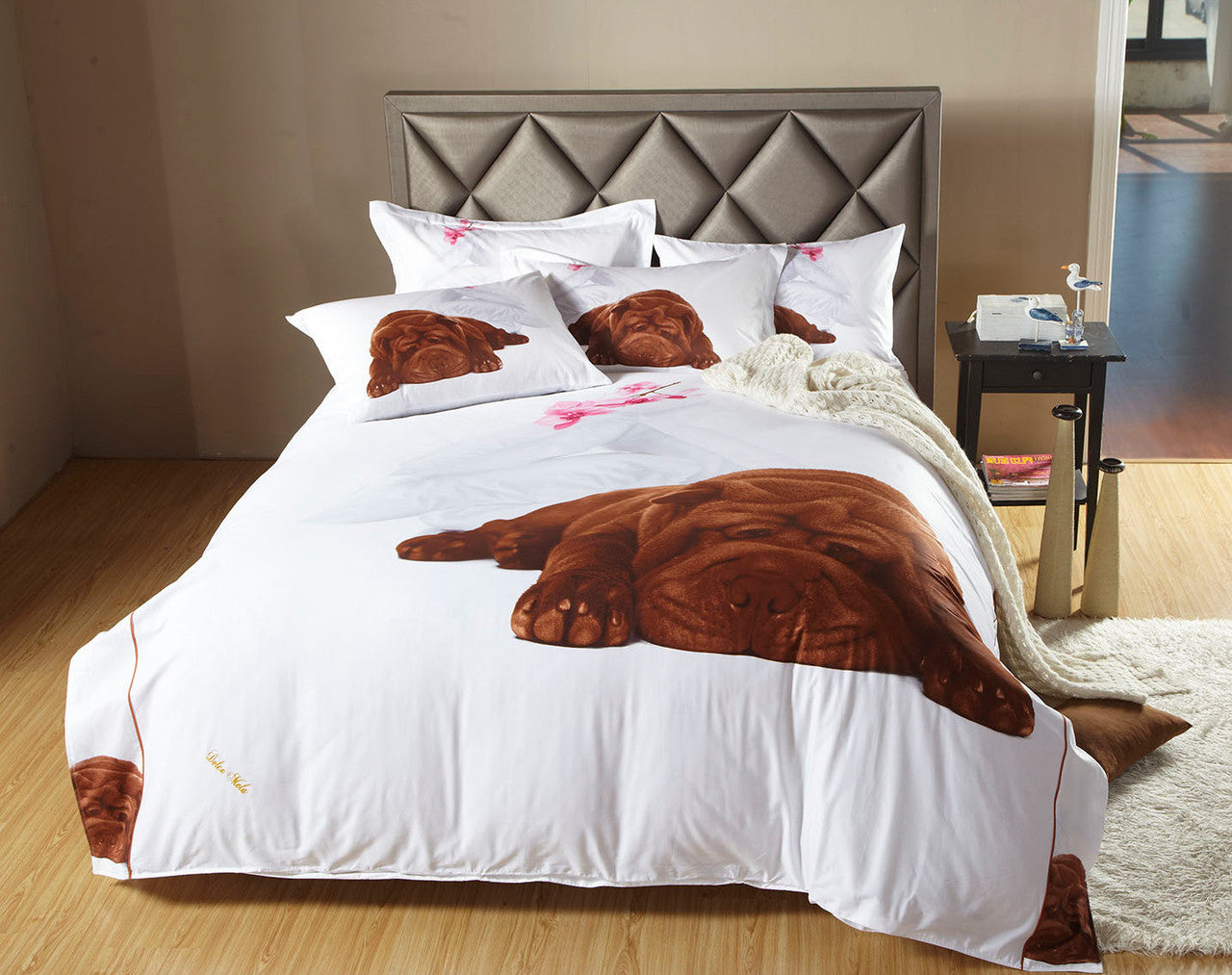 Twin Size Duvet Cover Sheets Set, Sleepy