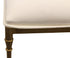 21" Ivory And Brass Iron Backless Bar Chair