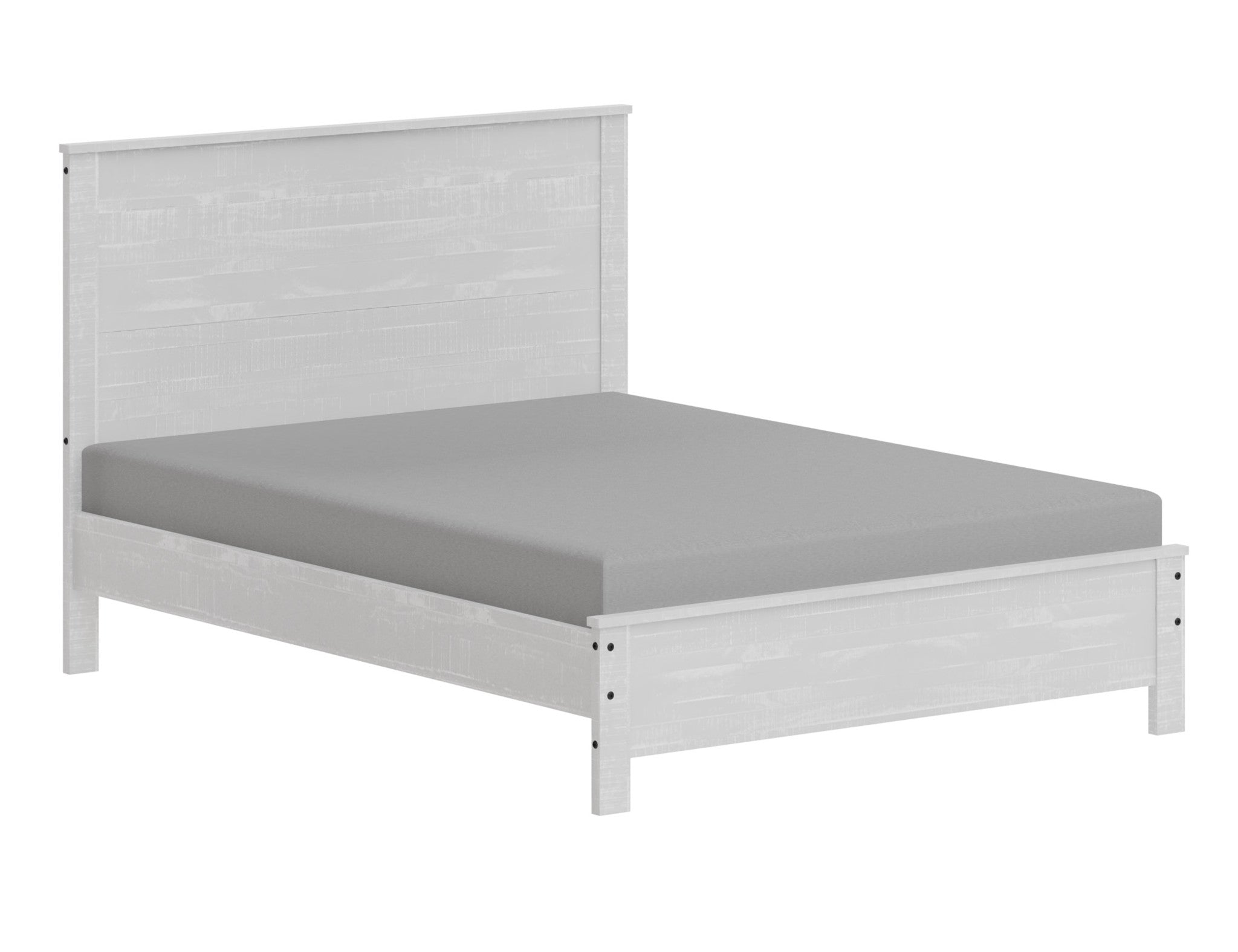 White Solid Wood Twin Bed Frame