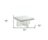 32" Silver Glass Mirrored Coffee Table