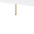 48" Gold And White Manufactured Wood And Metal Rectangular Coffee Table