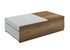 49" Oak And White Melamine Veneer And Manufactured Wood Rectangular Coffee Table With Two Drawers