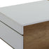 49" Oak And White Melamine Veneer And Manufactured Wood Rectangular Coffee Table With Two Drawers