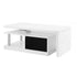 63" White Rectangular Coffee Table With Two Drawers And Shelf