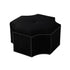 33" Black Velvet Specialty Cocktail Ottoman