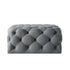 33" Blush Velvet Rolling Tufted Cocktail Ottoman