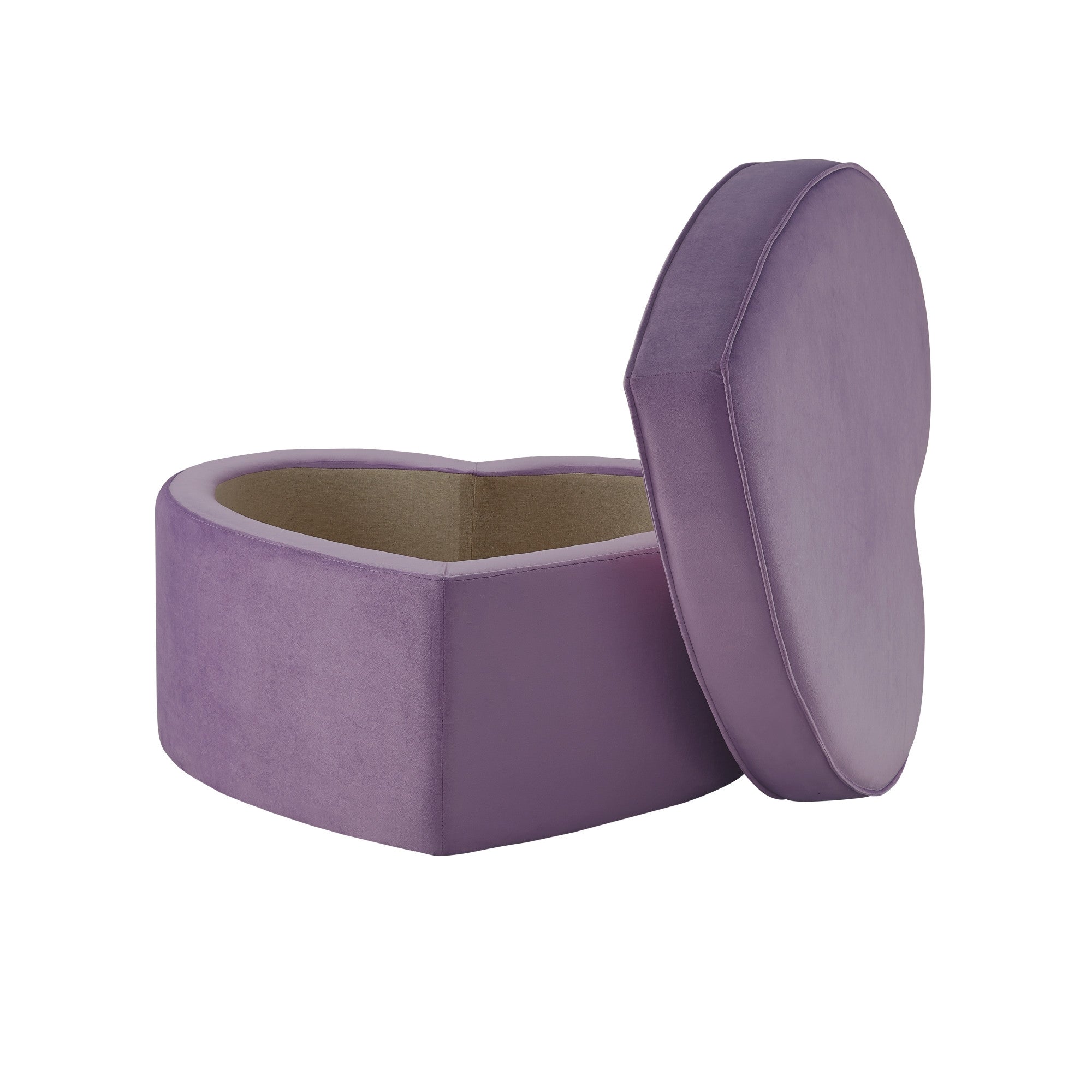 32" Purple Velvet Specialty Storage