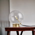 11" Brass Metal Globe Table Lamp