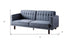 79" Dark Gray Velvet And Black Sleeper Sofa