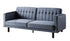 79" Dark Gray Velvet And Black Sleeper Sofa