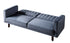 79" Dark Gray Velvet And Black Sleeper Sofa