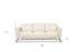 83" Cream Leather Sofa With Black Legs