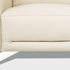 83" Cream Leather Sofa With Black Legs