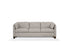 81" Light Gray Leather Sofa With Black Legs