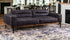 96" Ebony Top Grain Leather Sofa With Black Legs