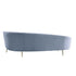 103" Light Gray Velvet And Gold Sofa