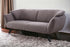 78" Gray Linen Sofa With Black Legs