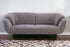 78" Gray Linen Sofa With Black Legs