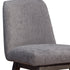 26" Mocha And Gray Solid Wood Swivel Bar Chair