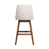 30" Beige And Brown Solid Wood Swivel Bar Chair