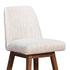 30" Beige And Brown Solid Wood Swivel Bar Chair